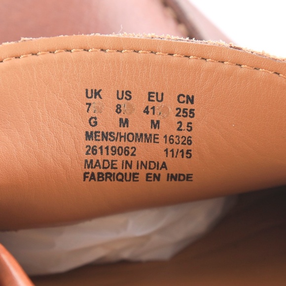 Clarks Collection Cognac Brown Penny Loafers Shoes - Picture 6 of 7